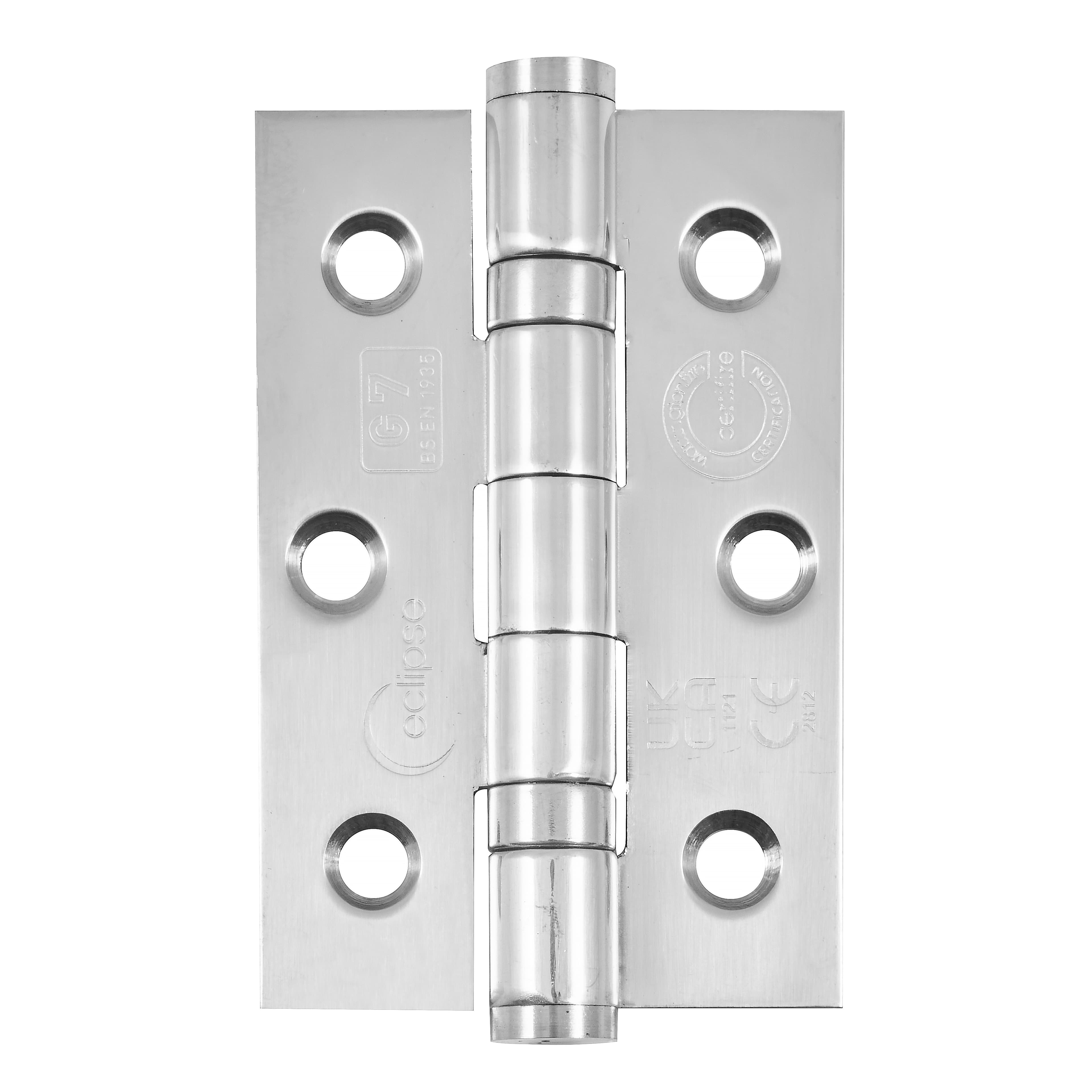 Grade 7 Polished Stainless Steel Ball Bearing Hinges 76 x 51 x 2mm